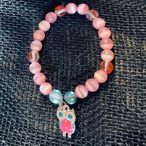 Pink Owl Bracelet